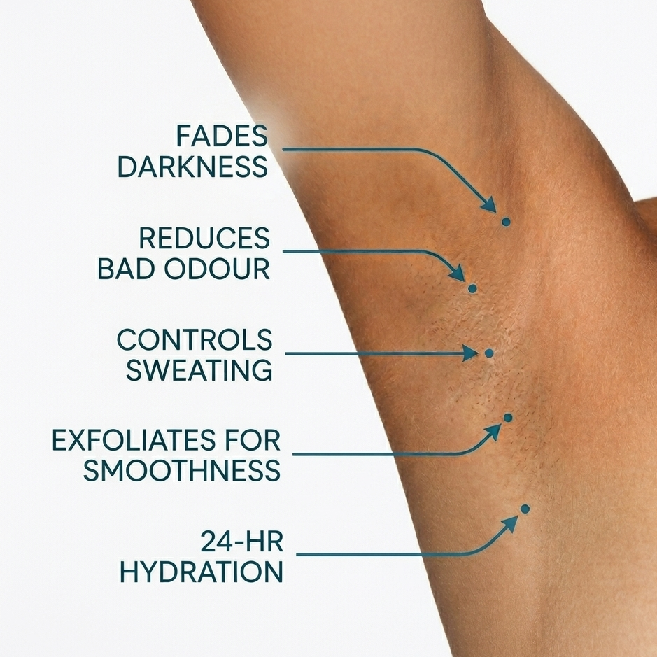 ABRA Underarm Serum-Brightening, Sweat & Odor Control | For Men & Women (30ml)