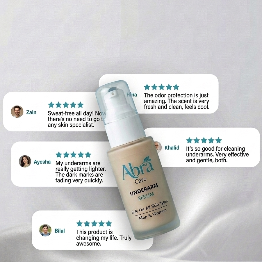 ABRA Underarm Serum-Brightening, Sweat & Odor Control | For Men & Women (30ml)