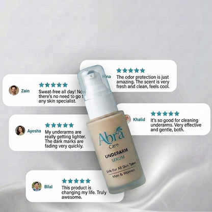 ABRA Underarm Serum-Brightening, Sweat & Odor Control | For Men & Women (30ml)