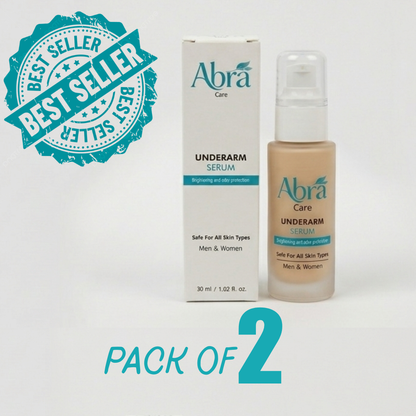 Pack Of 2 ABRA Underarm Serum-Brightening, Sweat & Odor Control | For Men & Women (30ml)